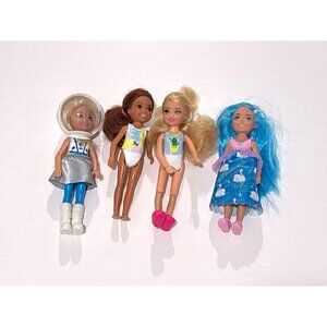 Barbie Little Sister Chelsea Size Fashion Dolls Girls Modern Lot Of 4 Mattel